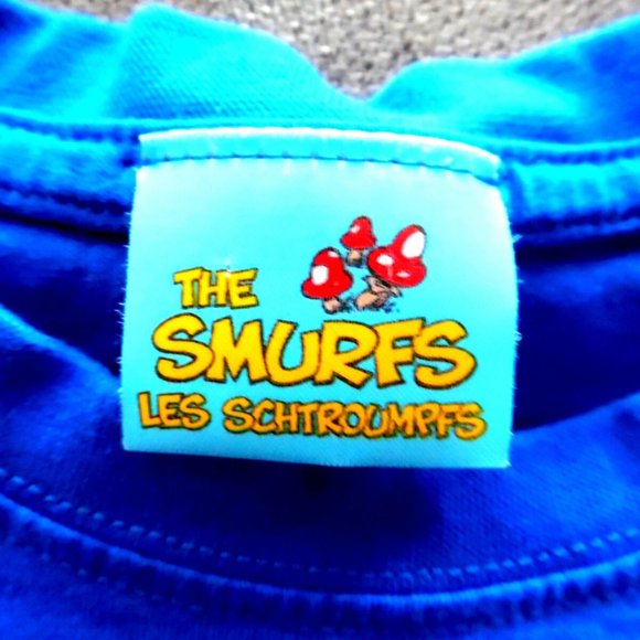 Blue Licensed Smurfs Shirt SMALL - Picture 3 of 3
